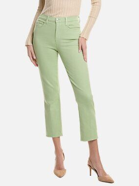 L'Agence Women's Green Alexia Cropped Cigarette Jeans Pants Size 27